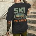 Ski Lifestyle Skiing In Winter Skier T-Shirt mit Rückendruck Geschenke für Ihn