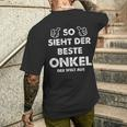So Sieht Der Beste Onkel Der Welt German Langu T-Shirt mit Rückendruck Geschenke für Ihn