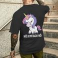 Unicorn Nö Einfach Nö Slogan T-Shirt mit Rückendruck Geschenke für Ihn