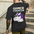 Gamer Cousin Einhorn Pixel Geschenk Multiplayer Nerd Geek T-Shirt mit Rückendruck Geschenke für Ihn
