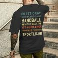 Handball Player Handball Player Resin Handball T-Shirt mit Rückendruck Geschenke für Ihn