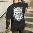 Handstyle Hip Hop Urban Lettering With Graffiti Alphabet T-Shirt mit Rückendruck Geschenke für Ihn
