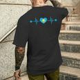 Heartbeat Kazakh Kazakhstan T-Shirt mit Rückendruck Geschenke für Ihn