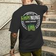 Hopfnung Nie Aufgeben Hoptimist Lustige Bier Spruch Geschenk T-Shirt mit Rückendruck Geschenke für Ihn