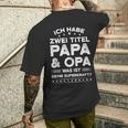 Ich Habe Zwei Titel: Papa & Opa Schwarzes Kurzärmliges Herren-T-Kurzärmliges Herren-T-Shirt für Männer Geschenke für Ihn