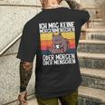 'Ich Mag Keine Morgenmenschen Cat Animal Saying Lazy T-Shirt mit Rückendruck Geschenke für Ihn