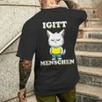 Igitt Menschen Katze Lustige Spruch Katzen T-Shirt mit Rückendruck Geschenke für Ihn