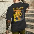Kaiju Monster Pizza Japan Anime Merch Manga T-Shirt mit Rückendruck Geschenke für Ihn
