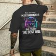 Keeshond Dog Keeshonds T-Shirt mit Rückendruck Geschenke für Ihn