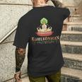 Kohlkönin Kohlfahrt Kohltour Grünkhl North German T-Shirt mit Rückendruck Geschenke für Ihn