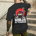 Lustiges Ninja Kampfsport Kinder T-Shirt mit Rückendruck Geschenke für Ihn