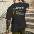 Marathoni Marathon Runner Finisher T-Shirt mit Rückendruck Geschenke für Ihn