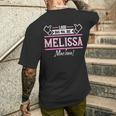 Melissa Lass Das Die Melissa Machen First Name T-Shirt mit Rückendruck Geschenke für Ihn