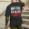 Mir Egal Ich Bleibe Augsburg Fan Football Fan Club T-Shirt mit Rückendruck Geschenke für Ihn
