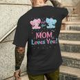 Mutter Geschlecht Offenbaren Elefant Rosa Blau Passende Familie Mutter T-Shirt mit Rückendruck Geschenke für Ihn