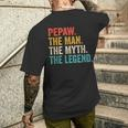 Pepaw Der Mann Der Mythos Die Legende Grandpaintage T-Shirt mit Rückendruck Geschenke für Ihn