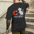 Pussy Magnet Cat Persons Attractive Magnet T-Shirt mit Rückendruck Geschenke für Ihn