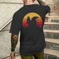 Retro Vintage Sunset Squirrel T-Shirt mit Rückendruck Geschenke für Ihn