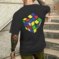 Rubik Cube Zauber Würfel Geschenk Jung Alt Nerd Retro T-Shirt mit Rückendruck Geschenke für Ihn