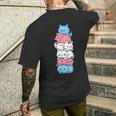 Transgender Pride Cat Lgbt Trans Flag Cute Cats T-Shirt mit Rückendruck Geschenke für Ihn
