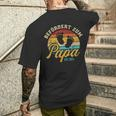 Vintage Retro Befördert Zum Papa 2024 T-Shirt mit Rückendruck Geschenke für Ihn