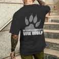 Willenskraft Wie Wolf In Wildnis In 7 Vs Kanada T-Shirt mit Rückendruck Geschenke für Ihn