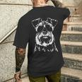 Zwergschnauzer Cool Dog Dog T-Shirt mit Rückendruck Geschenke für Ihn