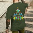 Budgie Christmas Tree Bird Christmas T-Shirt mit Rückendruck Geschenke für Ihn