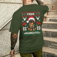Dachshund Merry Waunachten Christmas Dog Dachshund Tecker T-Shirt mit Rückendruck Geschenke für Ihn
