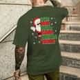 Christmas Ich Bin Nur Zum Essen Hier Santa Black T-Shirt mit Rückendruck Geschenke für Ihn