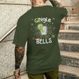Gingle Bells Christmas Gin Word Game T-Shirt mit Rückendruck Geschenke für Ihn