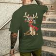 Reindeer Christmas Antlers Short Sleeve T-Shirt mit Rückendruck Geschenke für Ihn