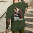 Metal Christmas Christmas Santa Guitar T-Shirt mit Rückendruck Geschenke für Ihn