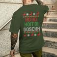 Weihnachten Ho Hoit Die Goschn Ugly Christmas Lustig T-Shirt mit Rückendruck Geschenke für Ihn
