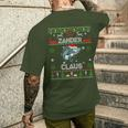 Zander Claus Christmas Jumper For Fishermen Christmas T-Shirt mit Rückendruck Geschenke für Ihn
