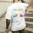 4. Geburtstag Kurzärmliges Herren-T-Kurzärmliges Herren-T-Shirt, Ich Bin Schon 4 Jahre Monster Motiv Geschenke für Ihn