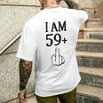 I Am 59 Plus 1 Lustiger 60 Geburtstag 1960 1961 T-Shirt mit Rückendruck Geschenke für Ihn