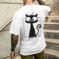 Cute Kitten Miezekatze Ein Miau Für Katzenliebe Gray S T-Shirt mit Rückendruck Geschenke für Ihn