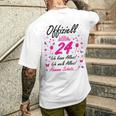 Damen 24 Geburtstag Lustig Offiziell 24 Ich Kann AllesSchatz T-Shirt mit Rückendruck Geschenke für Ihn