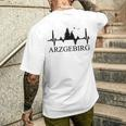Erzgebirge Heartbeat Forest Motif Arzgebirg Für Erzgebirger T-Shirt mit Rückendruck Geschenke für Ihn