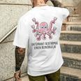 Fun Entspannt Achtarmig Einen Reinorgeln Tintenfisch Wein T-Shirt mit Rückendruck Geschenke für Ihn