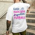 Fußball Echte Mädchen Spielen Fußball Fußballerin Hobby T-Shirt mit Rückendruck Geschenke für Ihn