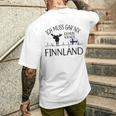 Ich Muss Gar Nix Ich Muss Nur Nach Finland Gray S T-Shirt mit Rückendruck Geschenke für Ihn