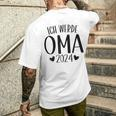 Ich Werde Oma 2024 German Language T-Shirt mit Rückendruck Geschenke für Ihn