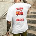 Kinder Großer Bruder 2025 Feuerwehr T-Shirt mit Rückendruck Geschenke für Ihn