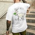 Meine Wiese Hau Ab Du Sack Bauer Landwirt Goat Sheep T-Shirt mit Rückendruck Geschenke für Ihn
