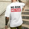 No Risk No Fun Sport Motivations T-Shirt mit Rückendruck Geschenke für Ihn