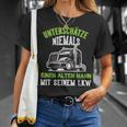Alter Trucker Mann & Sein LKW Schwarz T-Shirt, Trucker-Leben Motiv Geschenke für Sie