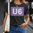 Berlin U-Bahn Line U6 Souvenir T-Shirt Geschenke für Sie