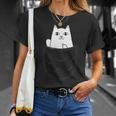 Cat Middle Finger Pocket Cat Gray T-Shirt Geschenke für Sie
